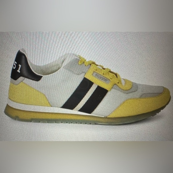 BALLY Men’s Astfeld Lace-Up Sneakers in Yellow size US 10 - Picture 1 of 14